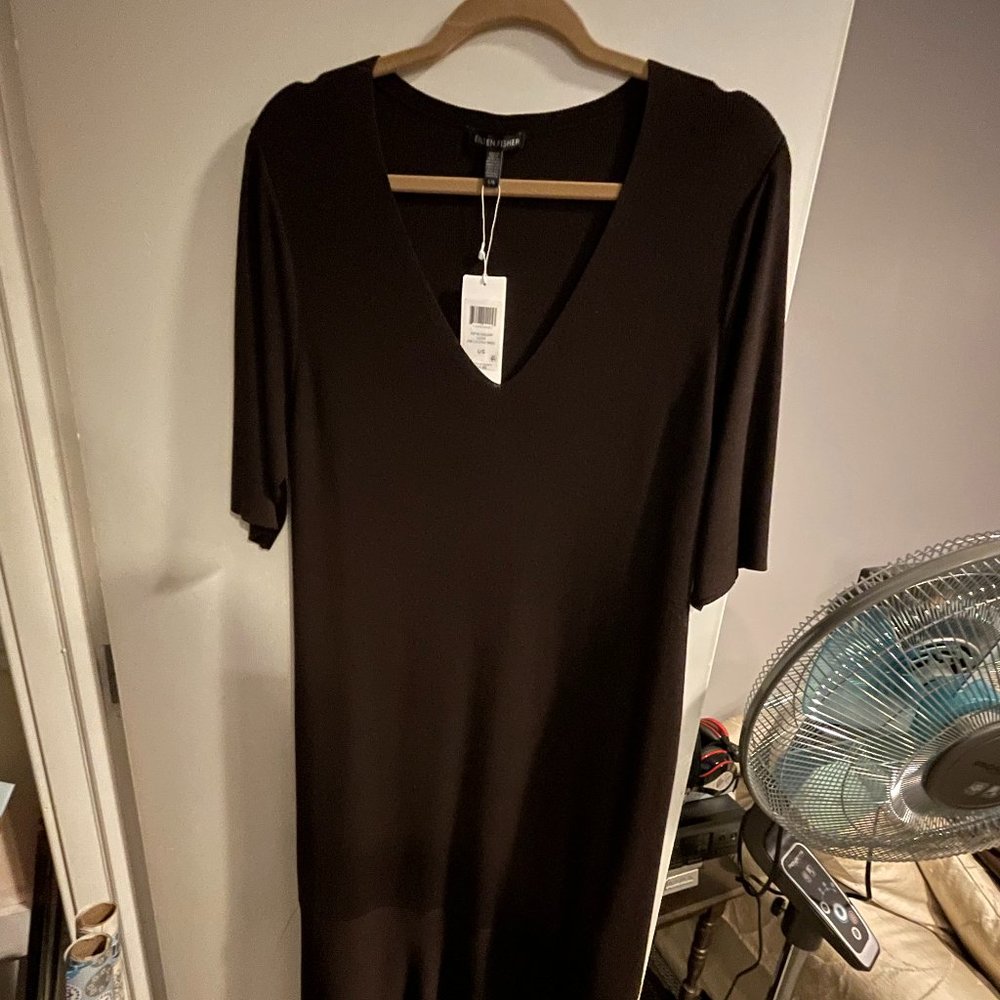 Eileen Fisher Brown Dress  size L NWT
